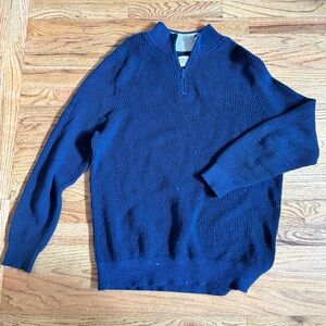 The Normal Brand size XL blue pull over quarter zip